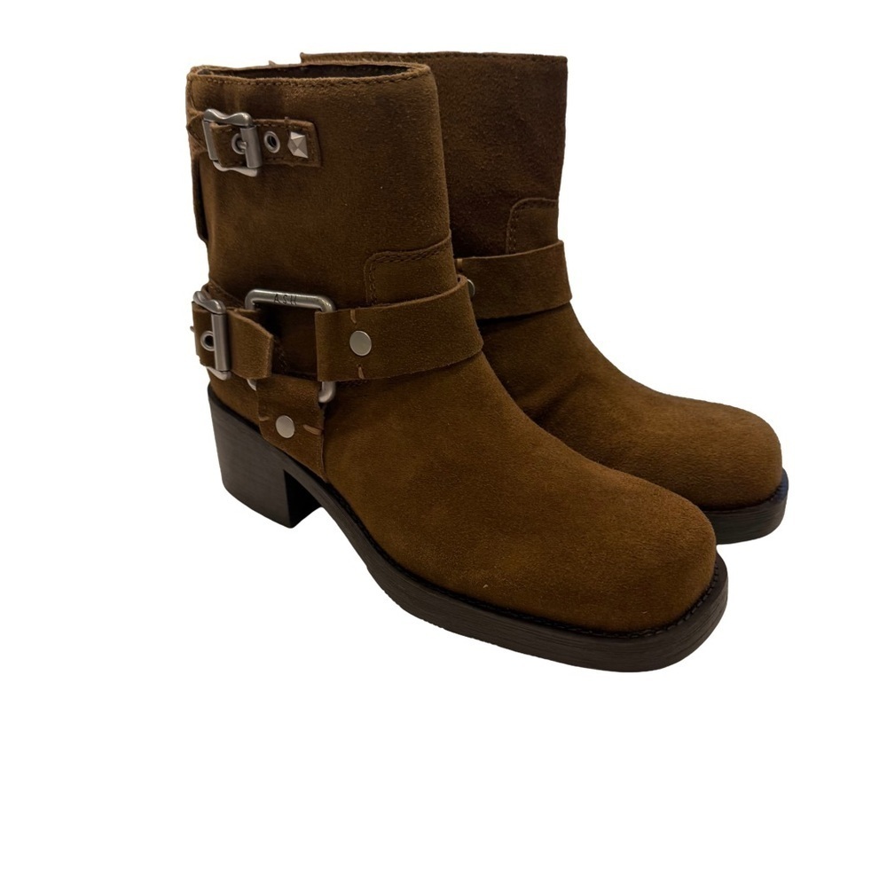 Ash Women’s Texas Boots Brown Suede, Buckles & Straps NEW Sz US 6.5 -7 EU 37 - Picture 2 of 11